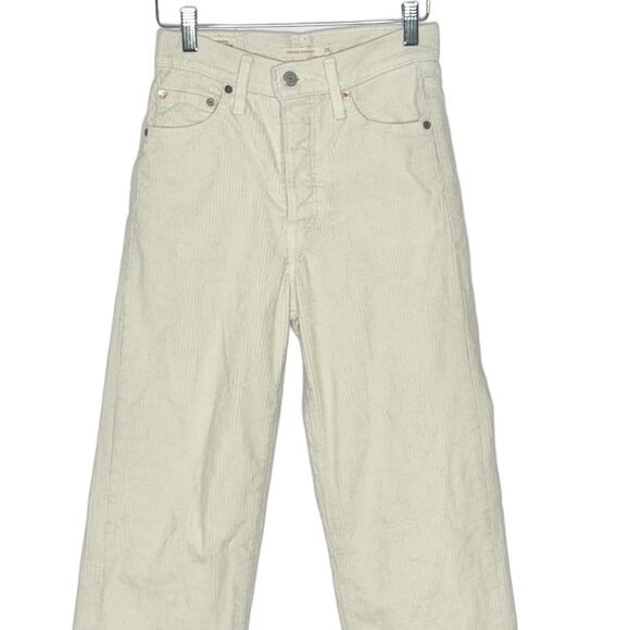 Levi's Ribcage Straight Ankle Jeans Corduroy Size 25 - Picture 4 of 13